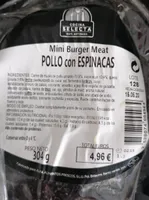 Mini burger pollo con espinacas