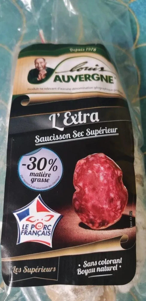 Saucisson sec pour porc supérieur - 30 pourcent MG