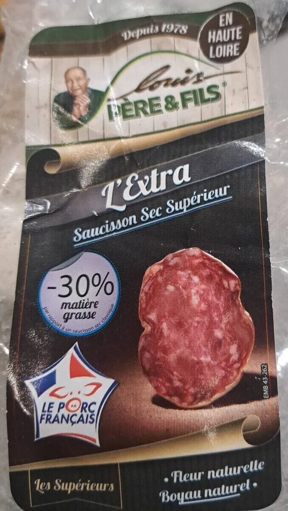Saucisson sec pur porc supérieur-30% MG