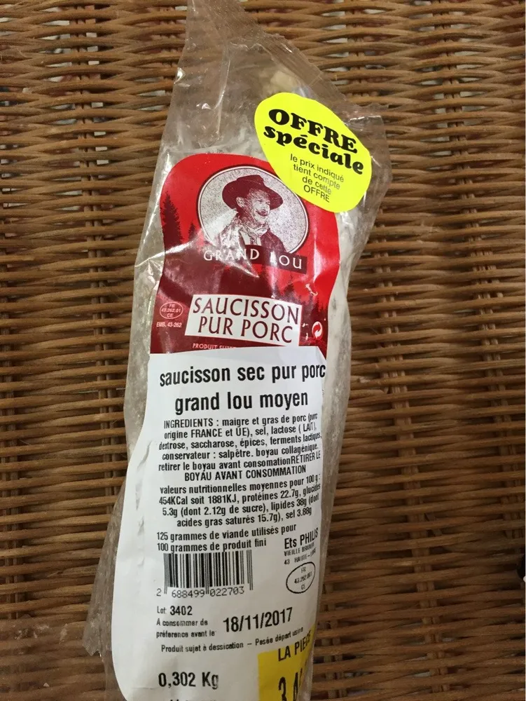 Saucisson pur porc