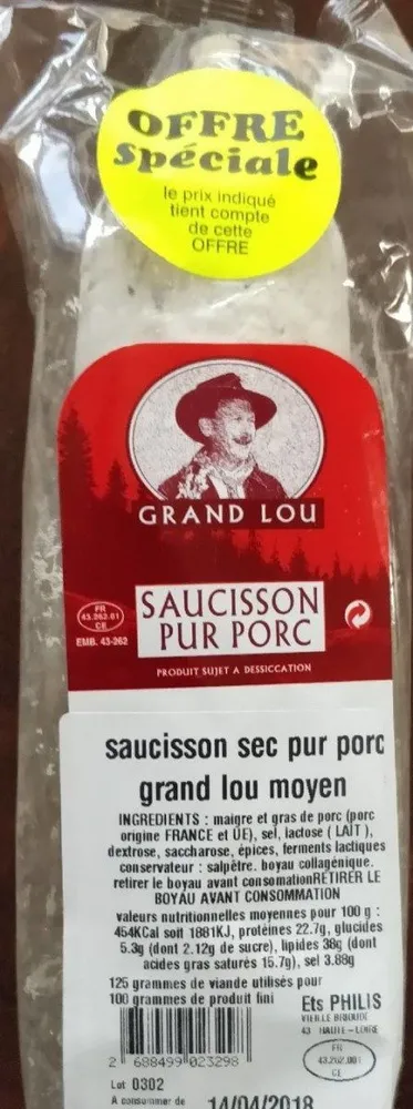 Saucisson pur porc