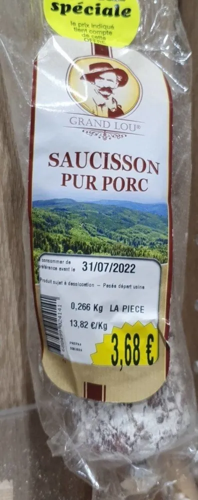 Saucisson pur porc
