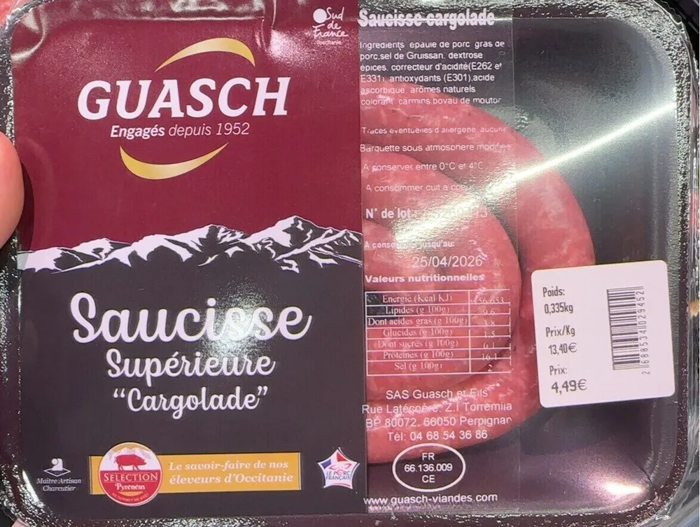 Saucisse Cargolade