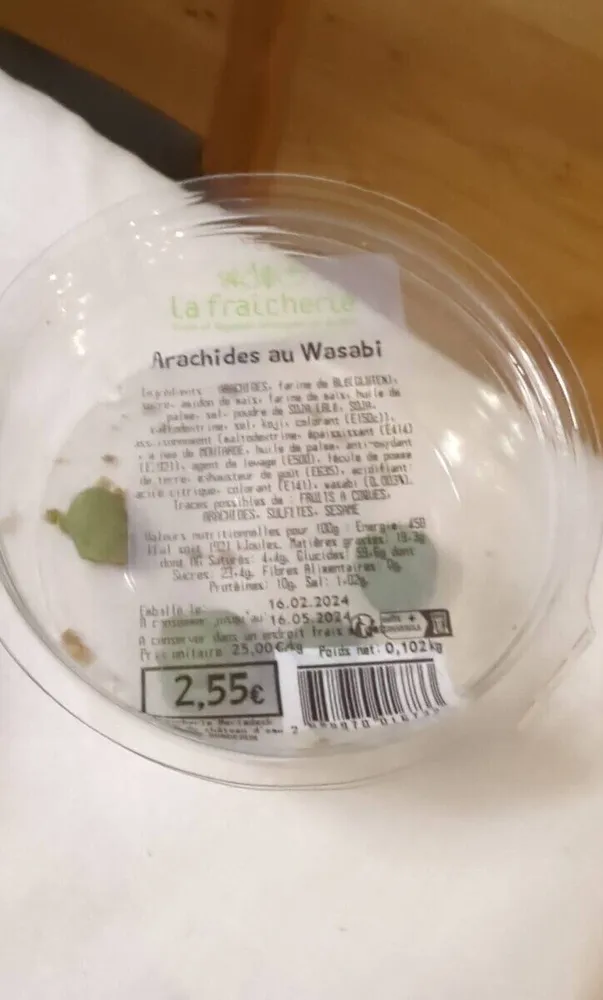 Arachides au wasabi