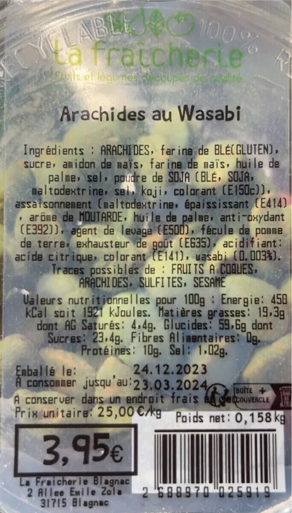 Arachides au Wasabi