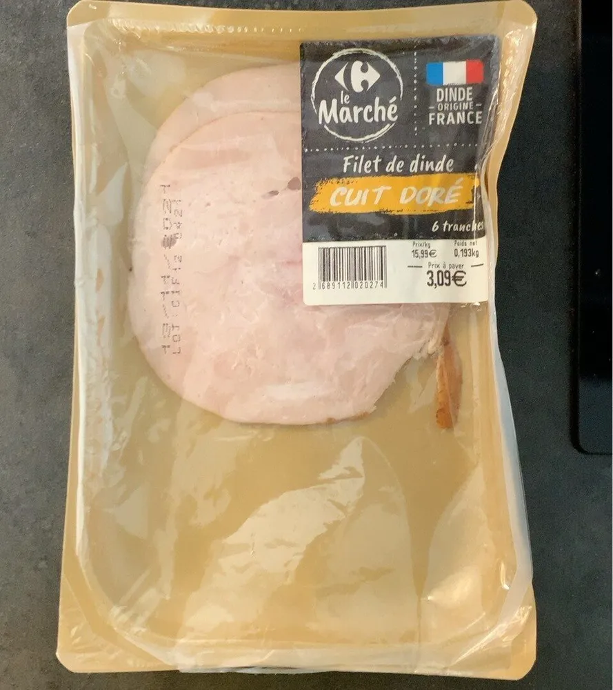 Filet de dinde Cuit Doré
