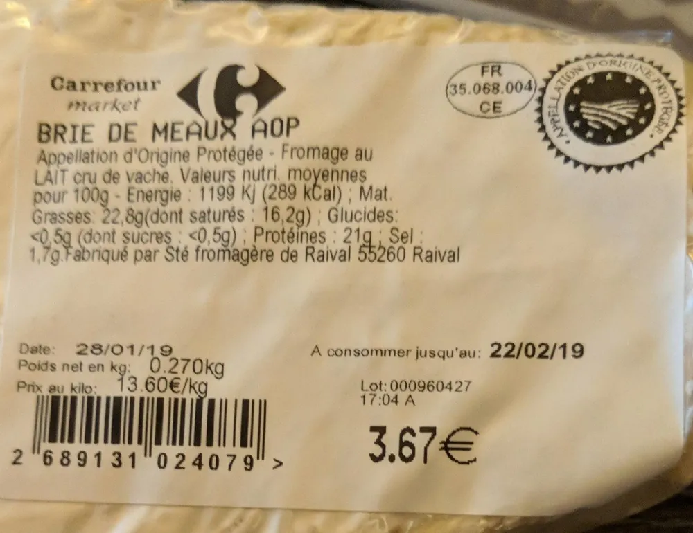 Brie de Meaux AOP
