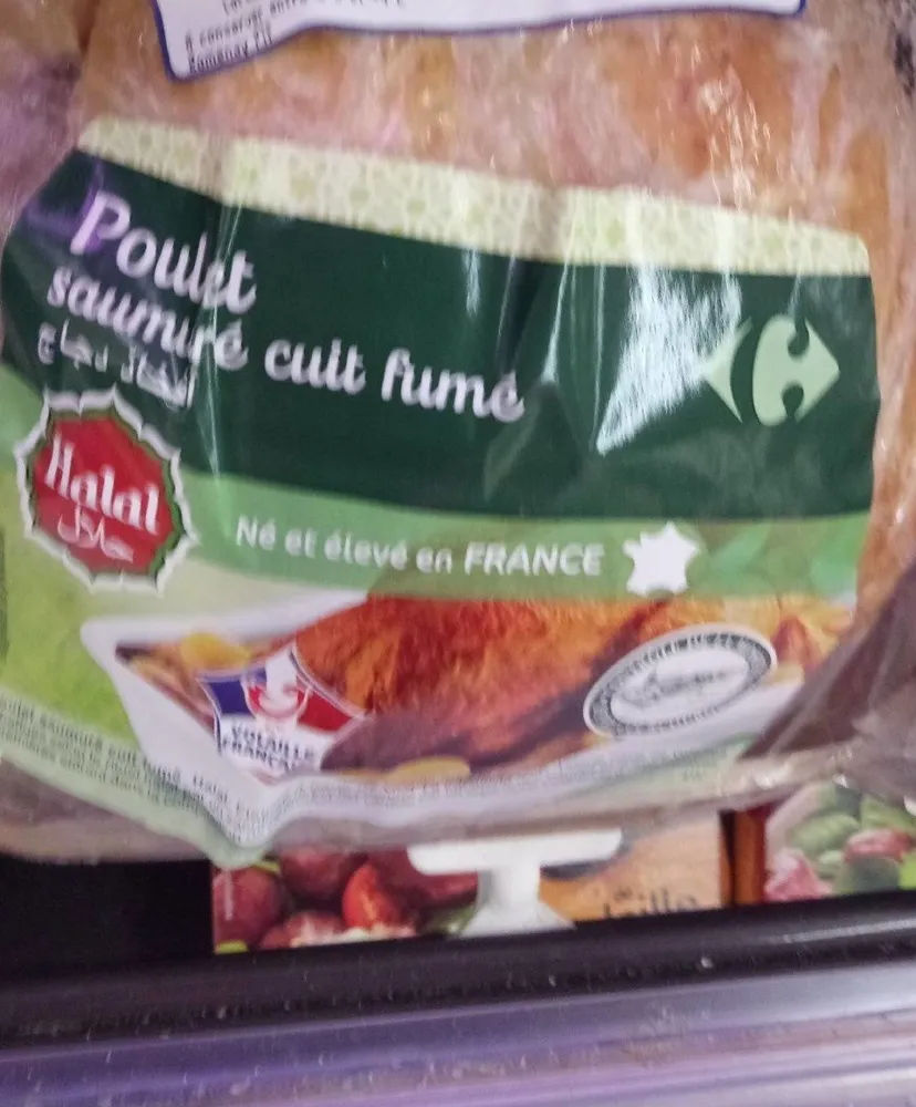 Poulet halal cuit fumé