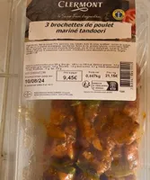Brochettes de poulet mariné tandoori