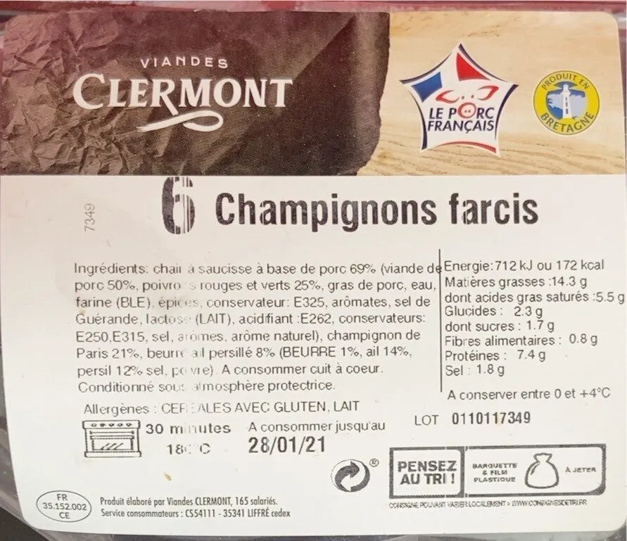 Champignons farcis