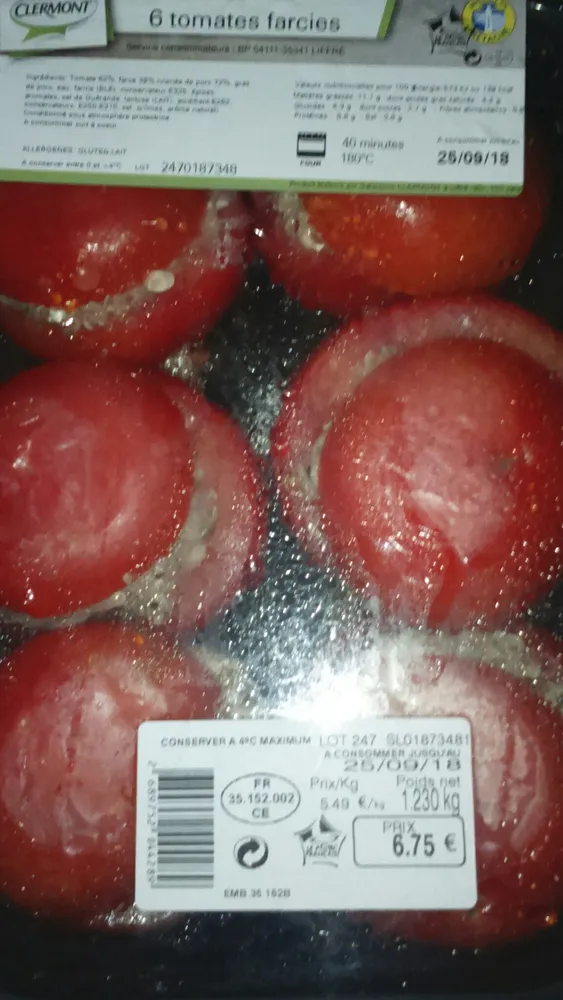 6 tomates farcies
