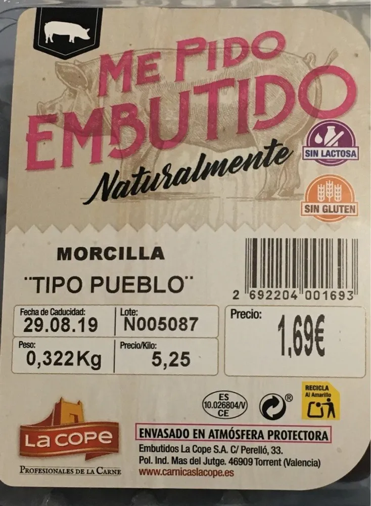 Me pido embutido