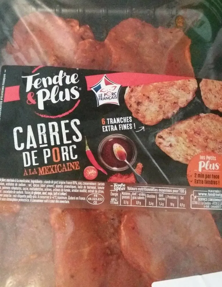 Carres de porc a la mexicane