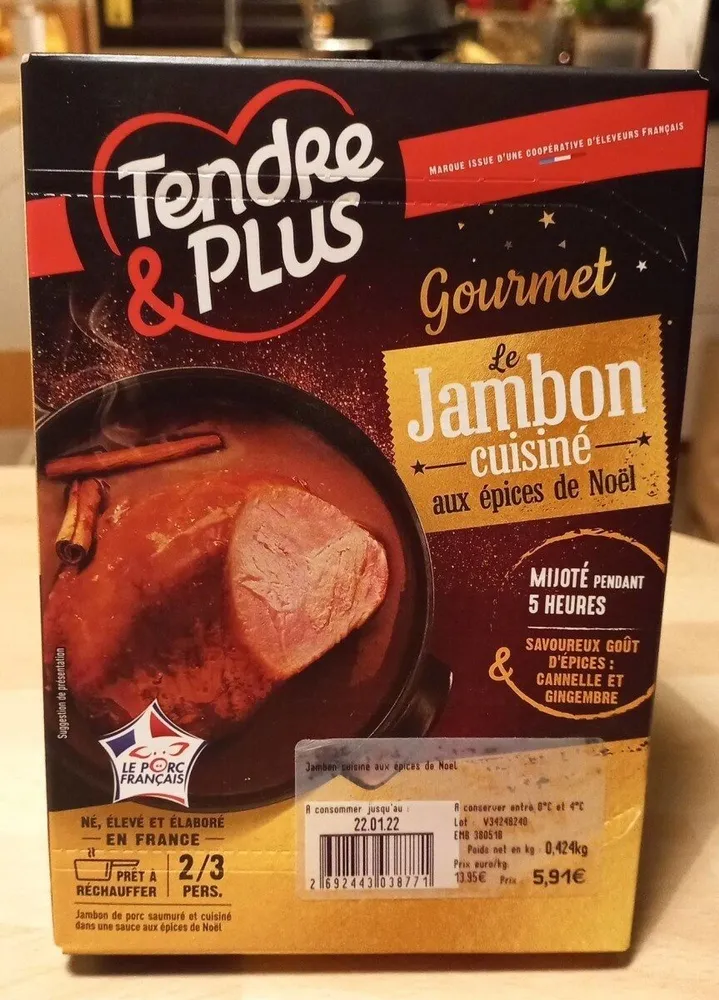 Jambon cuisine aux épices de Noël