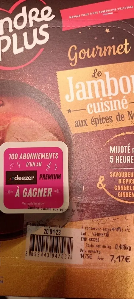 Jambon cuisiné