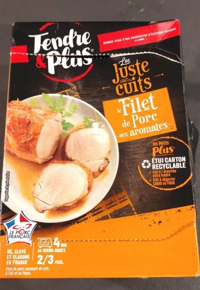 Les justes cuits filet de porc au aromates