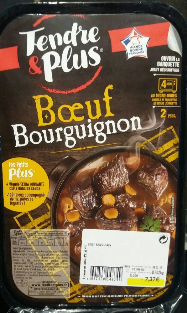 Tendre & plus Bœuf bourguignon
