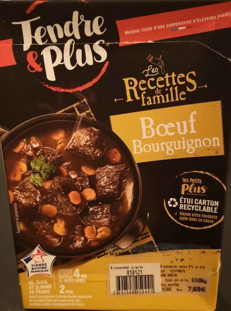Boeuf bourguignon tendre et plus
