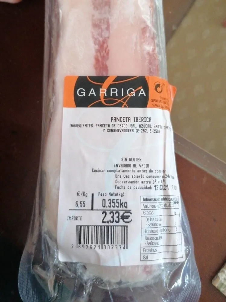 Panceta ibérica