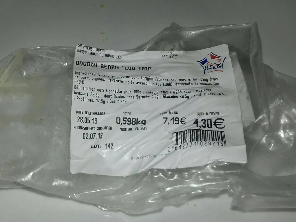 Boudin Béarn  "Lou Trip