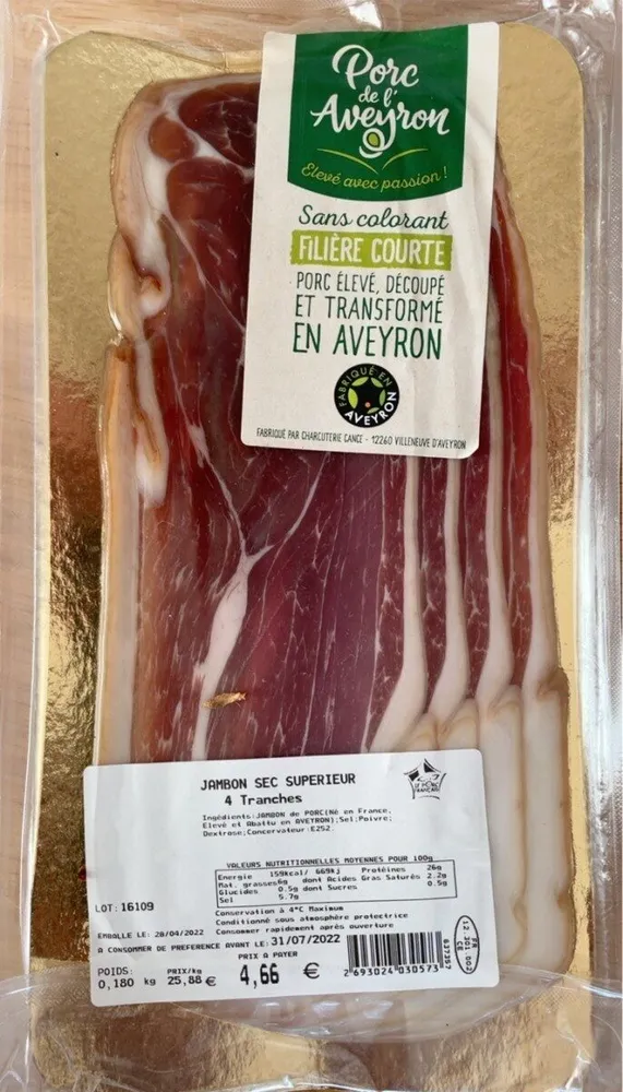 Jambon sec supérieur