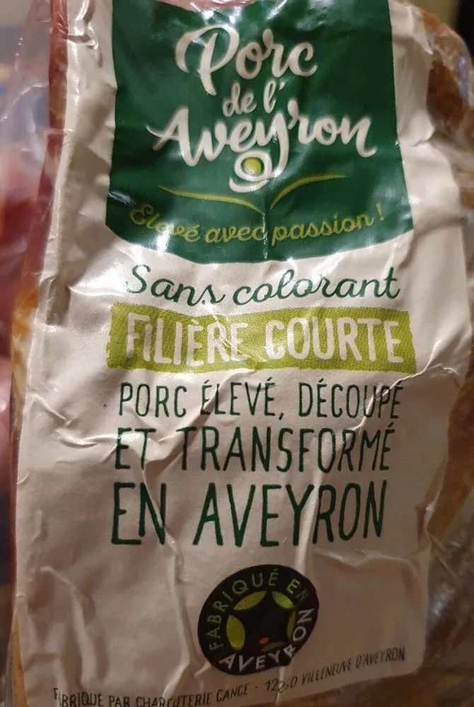 Jambon sec sup Aveyron