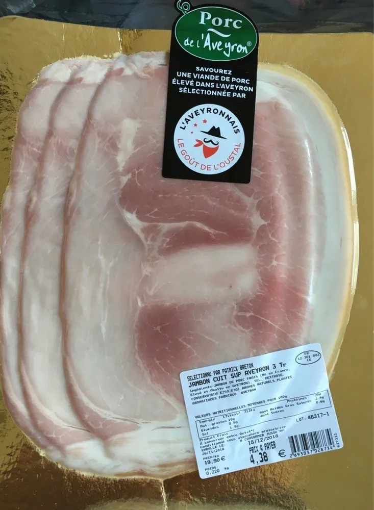 Jambon cuit sup aveyron