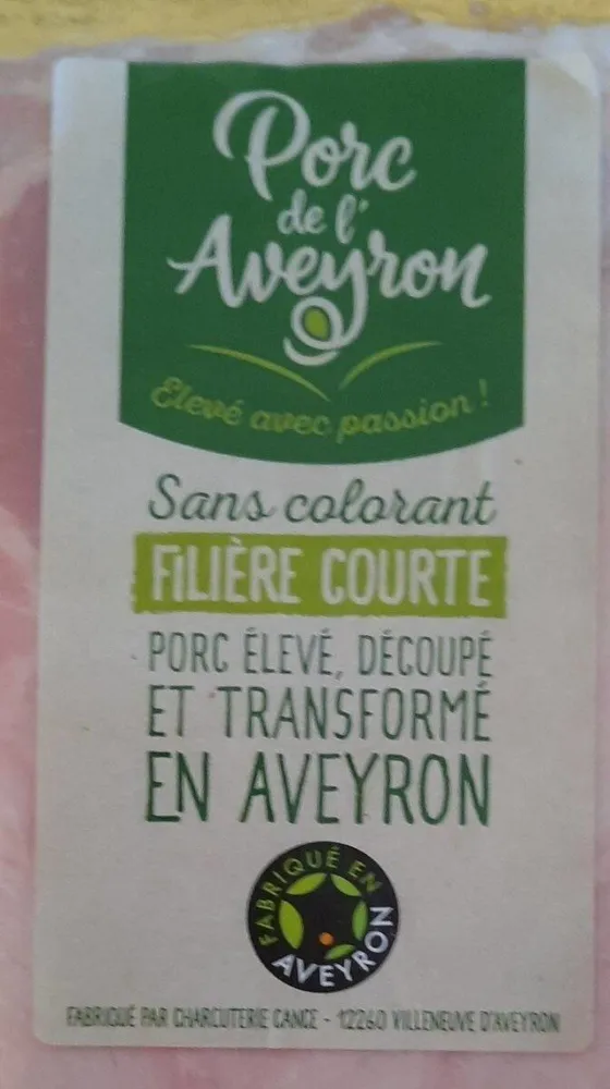 Jambon porc de l'Aveyron