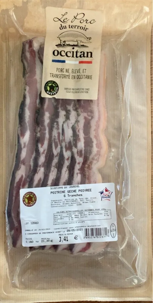 Poitrine seche poivree