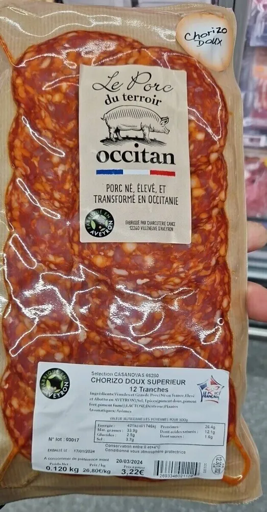 Chorizo doux superieur
