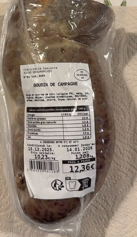 Boudin de campagne