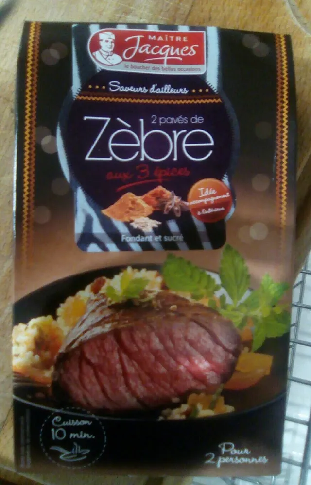 2 pavés de zèbre aux 3 épices