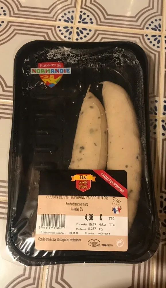 Boudin blanc normand forestier 5 %