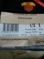 Boudin noir aux oignons