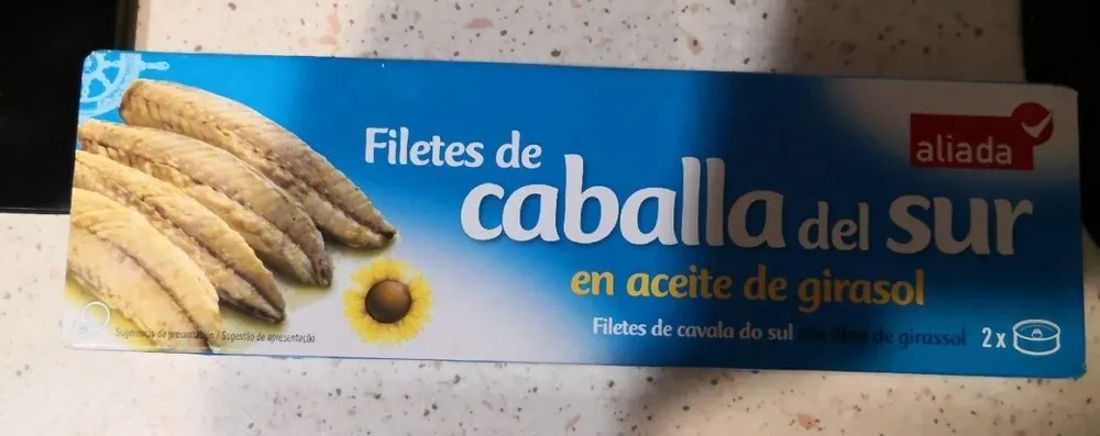 Filetes de caballa del sur en aceite de girasol