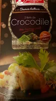 Filets de crocodile au curry vert