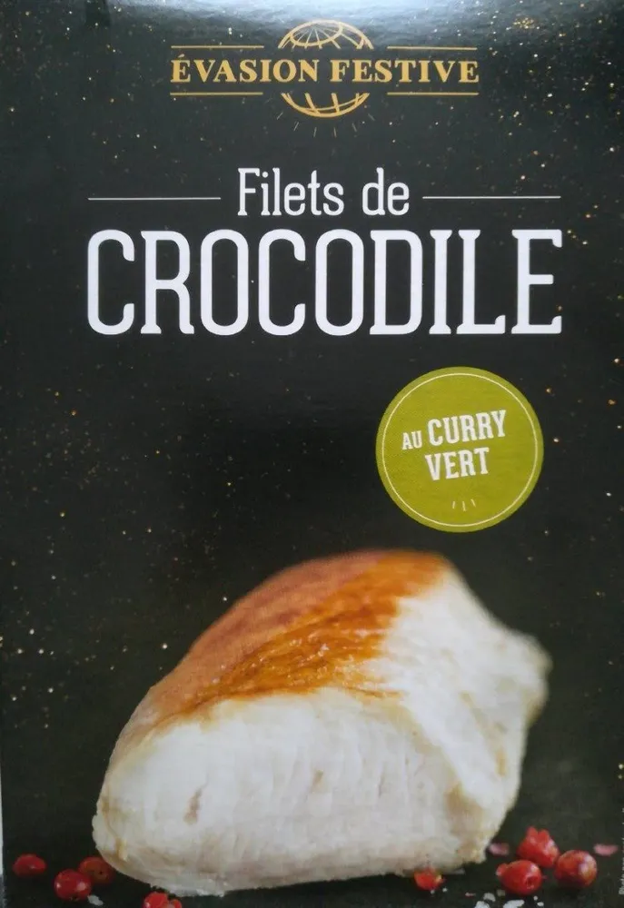 Filets de crocodile au curry vert