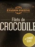 Filets de crocodile au curry vert