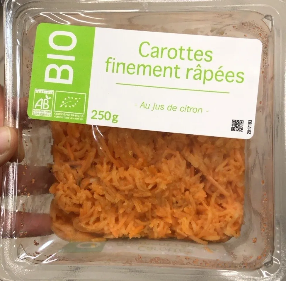 Carottes finement rapees