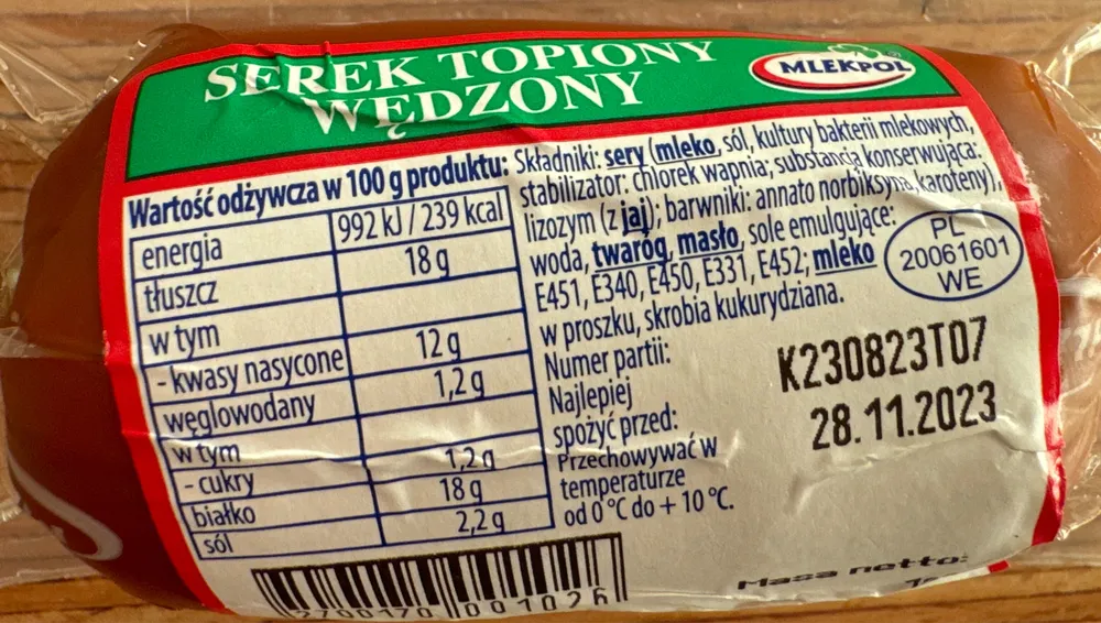SEREK TOPIONY WĘDZONY