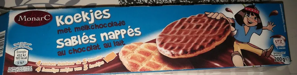 Sablés nappés au chocolat au lait