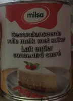 Lait entier concentré sucré