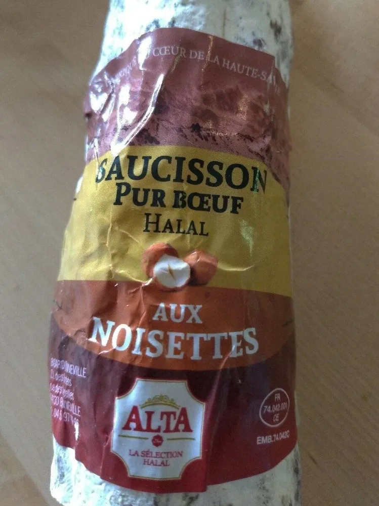 Saucisson pur boeuf aux noisettes
