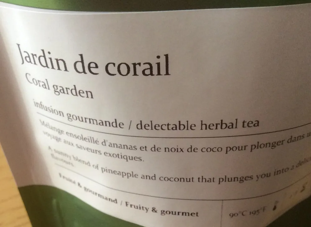 Infusion jardin de corail