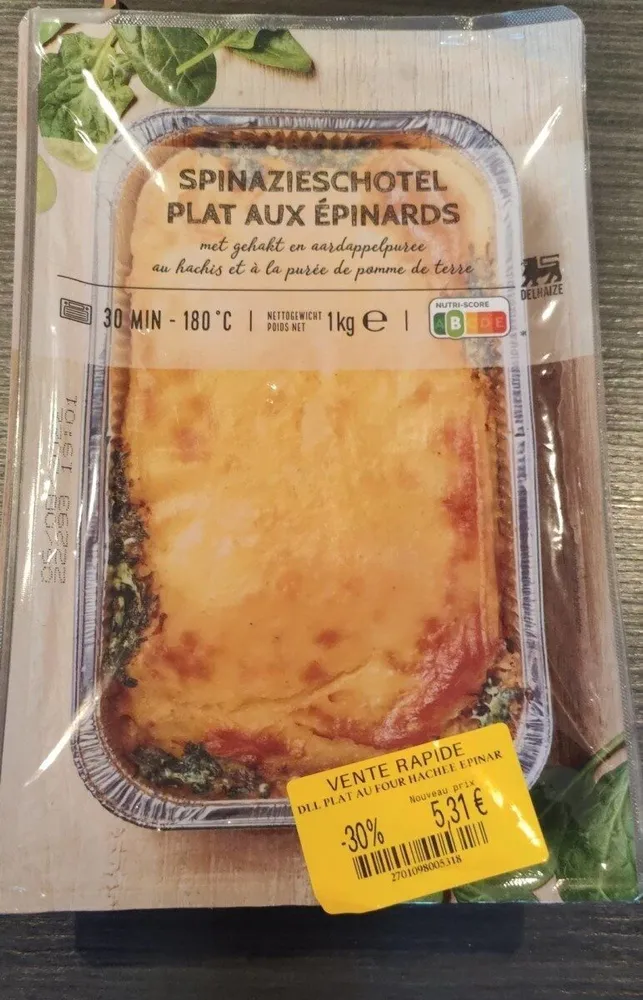 Plat aux épinards