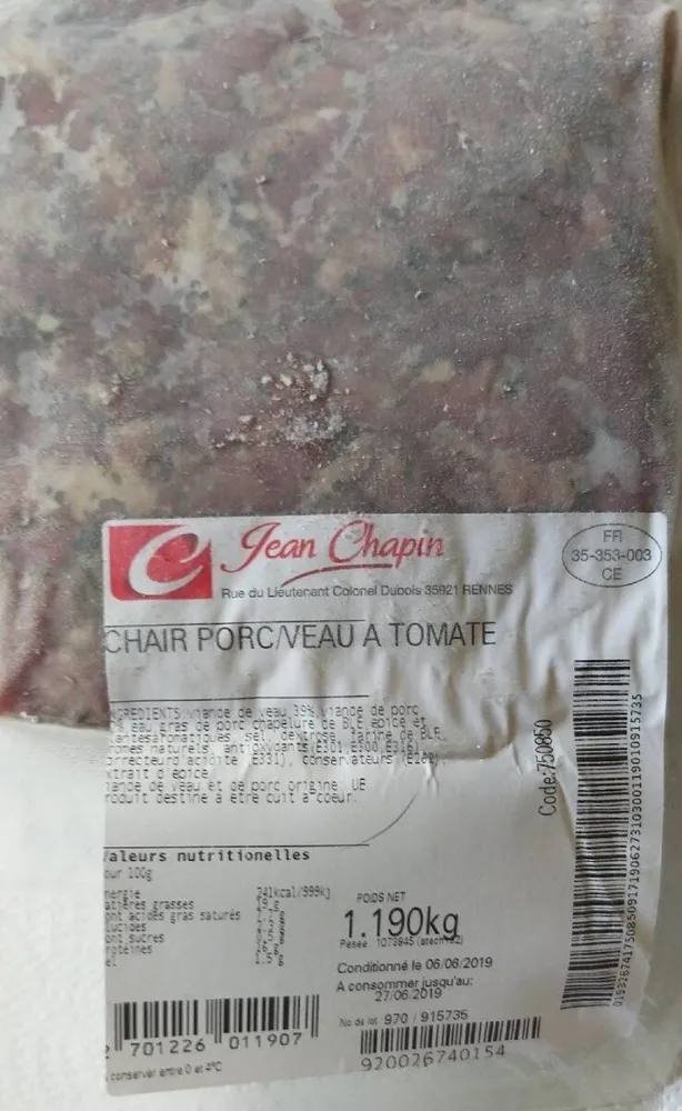 Chair porc/veau à tomate