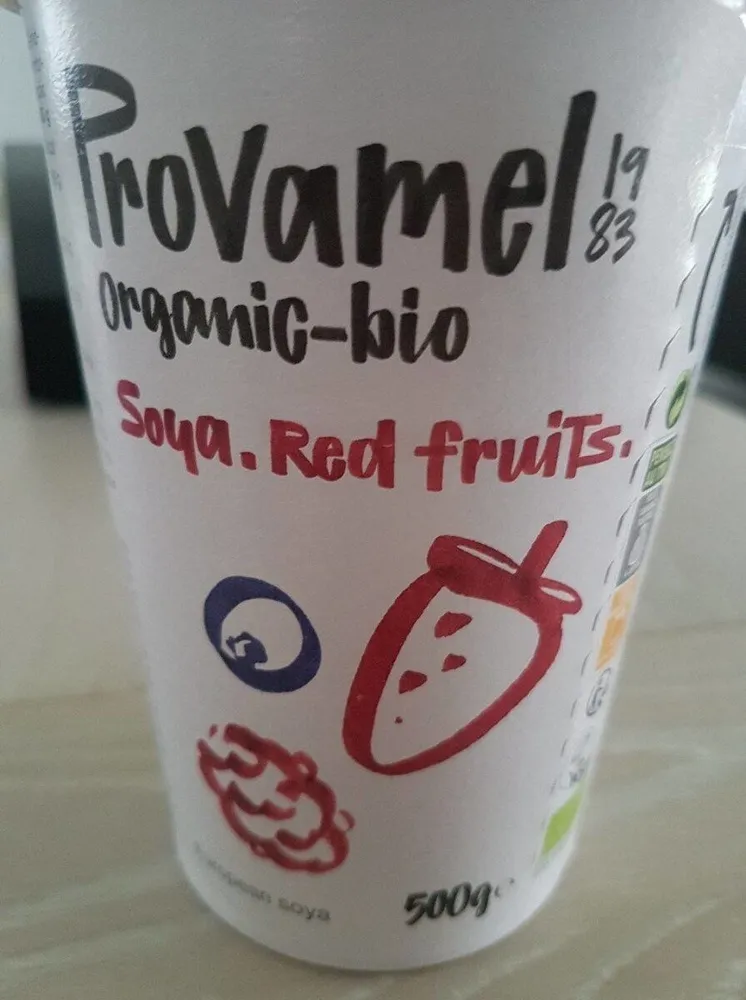 Soya red fruits vegan yoghurt