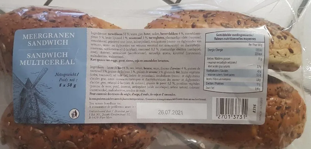 Sandwich multicéréal