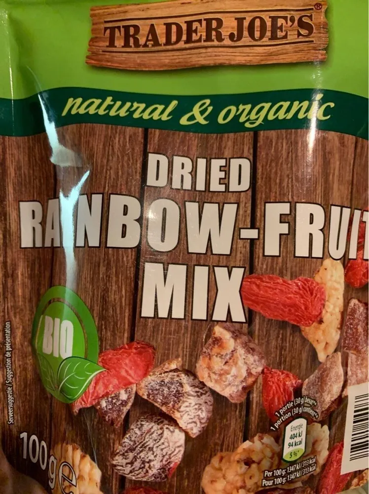 Dried rainbow-fruit mix