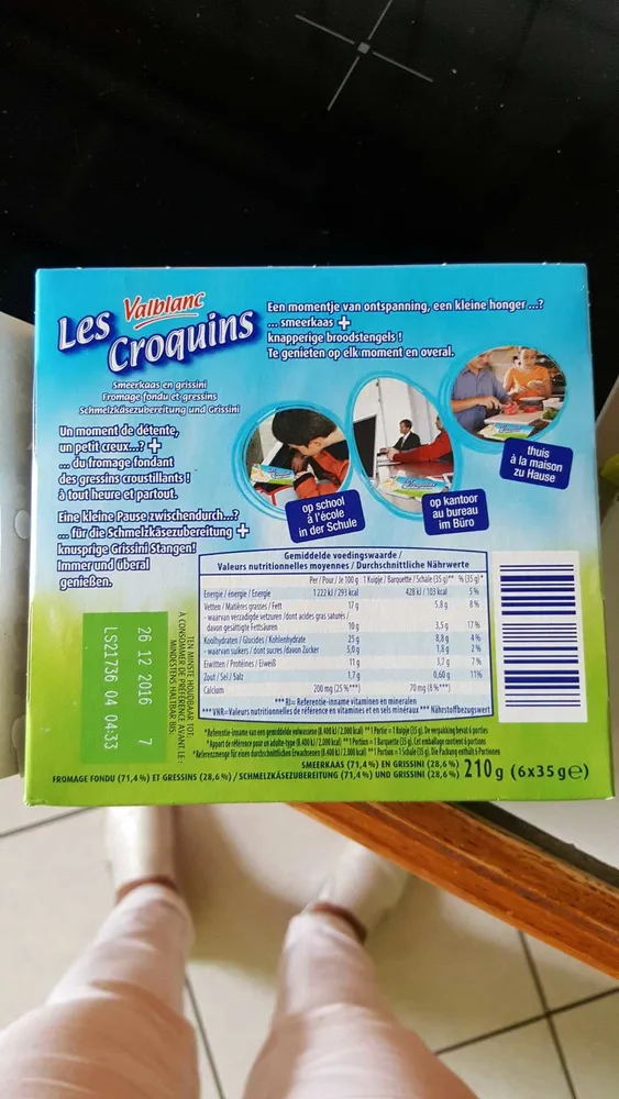 Les Croquins - Fromage fondu et gressins